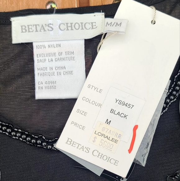 NWT beaded black top - Picture 6 of 8